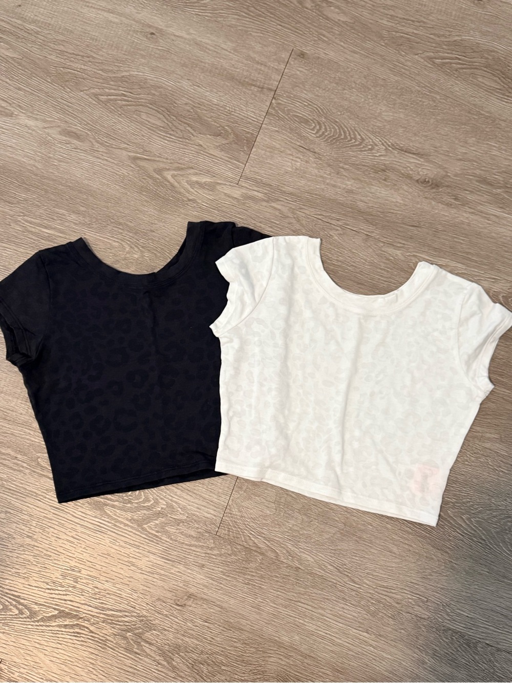 Bombshell Sportswear Burnout Cougar Textured Set of 2 Cropped Baby Tees